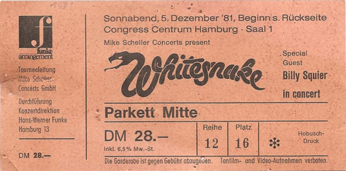Whitesnake concert 1981 - ,